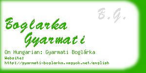 boglarka gyarmati business card